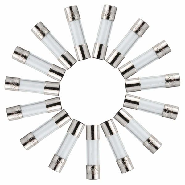 Nominel strøm 32mA-20A, nominel spænding AC/DC: 125V/250V，5x20mm TBC STC Slow Blow Sikringer (20 stk)