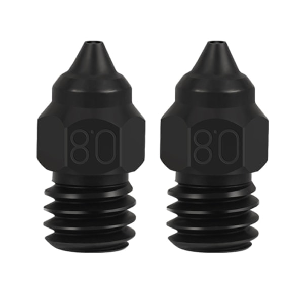 Hærdet stål 0,2 0,4 0,6 0,8 3D-printerdyse til Ender3 5Pro/ Ender3V2/CR6SE/CR10 Printdyser 2STK 0.8mm