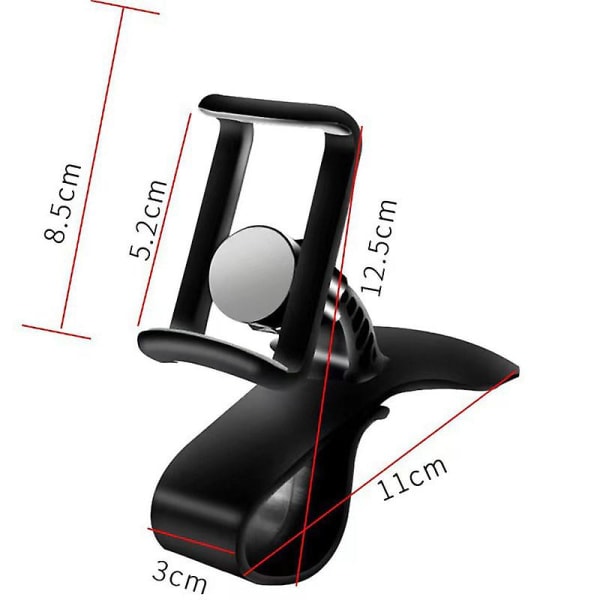 Kojelaudan matkapuhelimen pidike, auton puhelimen pidike, GPS-tuki iPhone Samsungille, kannettava auton pidike - Yleinen auton pidike