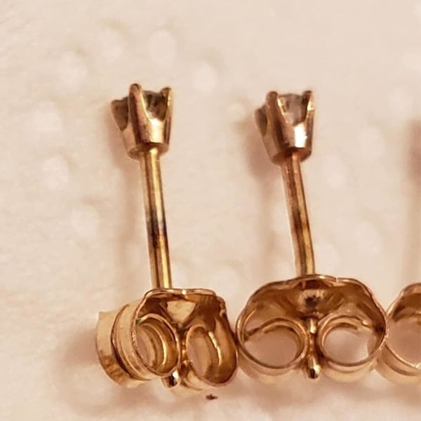 14k guld örhängen ryggar Gul öron låsning för studs örhängen (6 par)