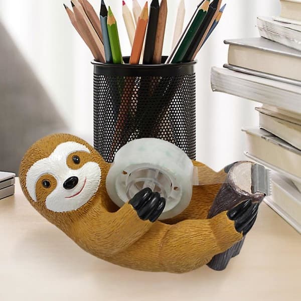 Sloth tejpklippare tejpdispenser med tejp för barn Skola kontorsmaterial