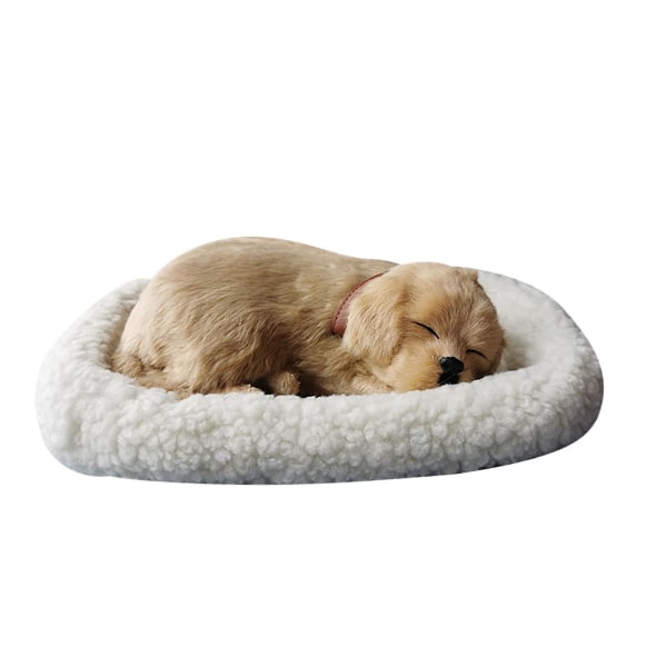 Fort Nite Realistisk Sovende Plysj Pustende Katt Pels Hund Med Matte Kreative Dyr Dekor