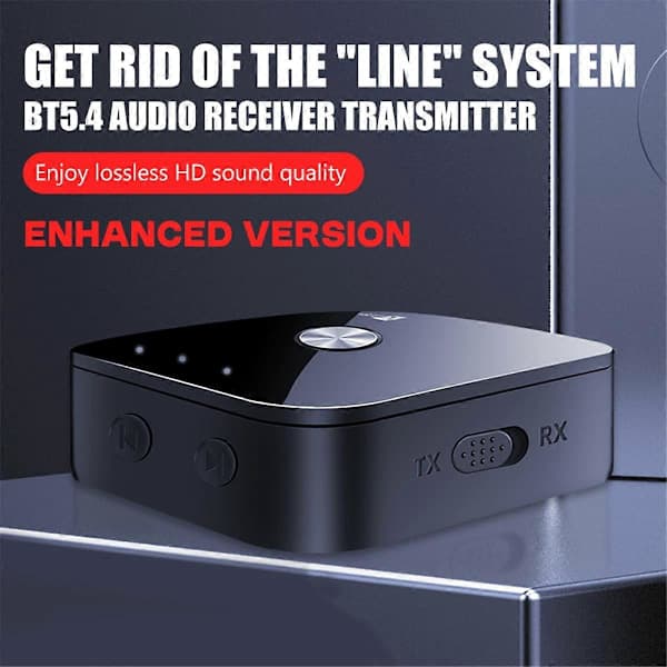 Bluetooth 5.4 Audio Lähetin Vastaanotin AptX-Adaptive/HD/LL 3.5MM AUX 2-in-1 Langaton Hifi-sovitin
