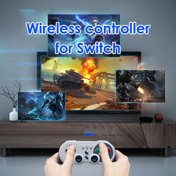 Trådløs spillkontroller for Nintendo Switch PC Dual Moto
