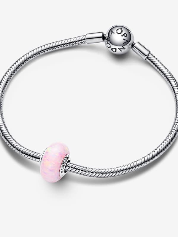 Pandora - Opaliserande rosa berlock - Sterlingsilver