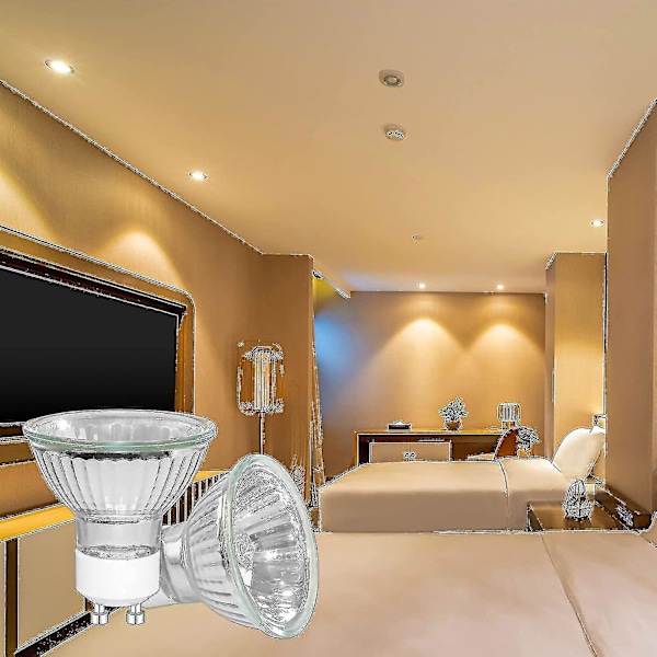 8 stk. Gu10 35w halogenreflektorpærer, dæmpbar spotlight, varm hvid 2700k bedste gave(hy)