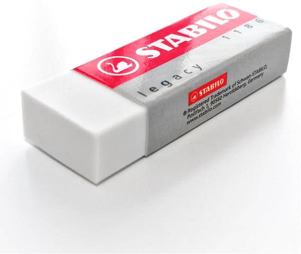 Viskelær - STABILO Legacy 1186 - Pakke med 5 - Hvit