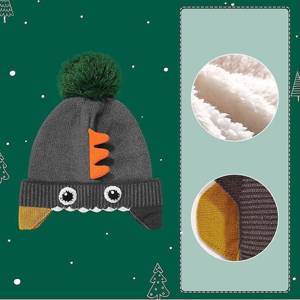 Barnelue, vintervarm lue for gutter og jenter i fleece-stil, 5 M