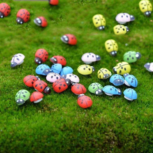100 X Kunst og Håndværk Sticky Back Selvhæftende Stick On Ladybirds Ladybug
