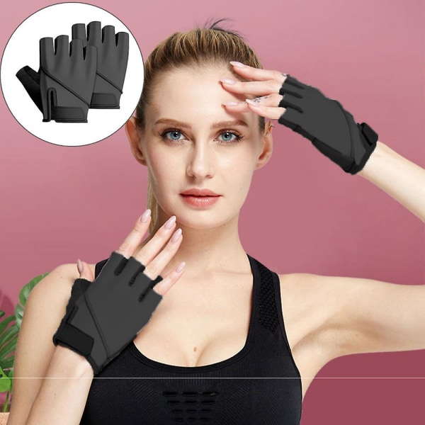 Gymhandskar, Lätta Andningsbara Fitnesshandskar, Sporthandskar För Träning Lyftning S black