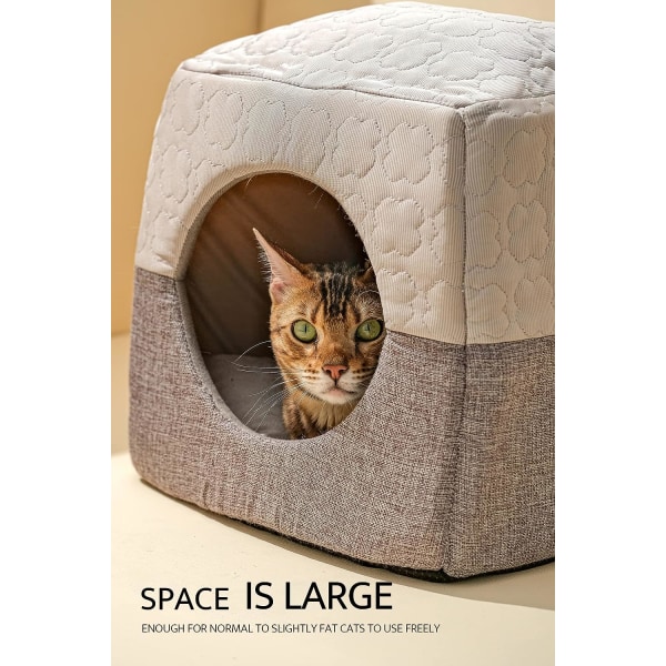 Cat Cave Bed f r inomhuskatter upp till 7 kg 37x33x30 cm 3 i 1