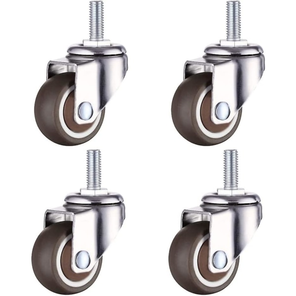 Små Möbelrullar 4 Stycken Swivel Rullar Möbeltunga Rullar Industriella Rullar - M6*15
