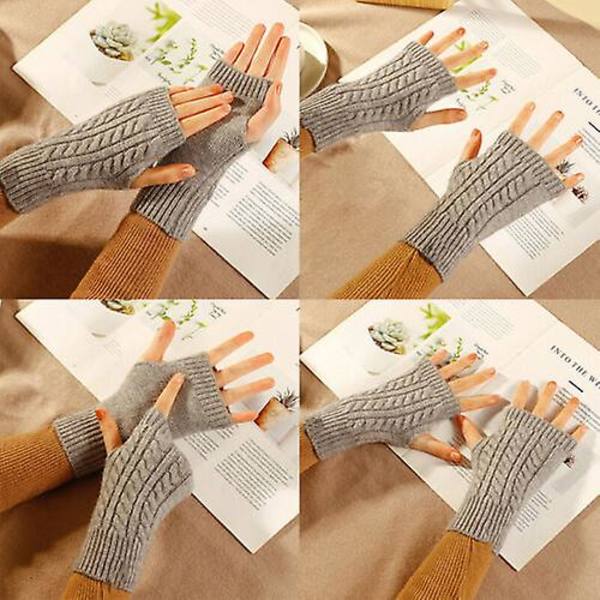 Nya fabrikssekunder kashmir fingerlösa handskar från Turtle Doves cream coloured