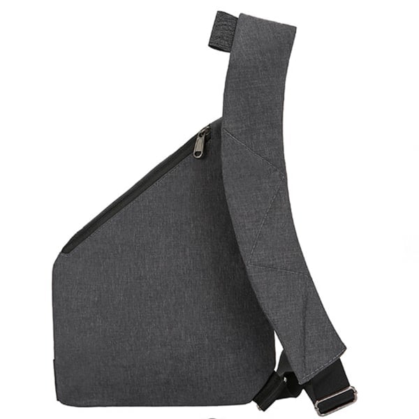 Liten slyngeveske lommebok anti-tyveri skulder veske menn kvinner crossbody veske grey Left Side