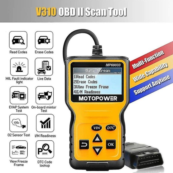 Universal Scanner Engine Fault Code Reader, Can Diagnostic Tool For All Obd Ii Cars Since 1996 (hy)