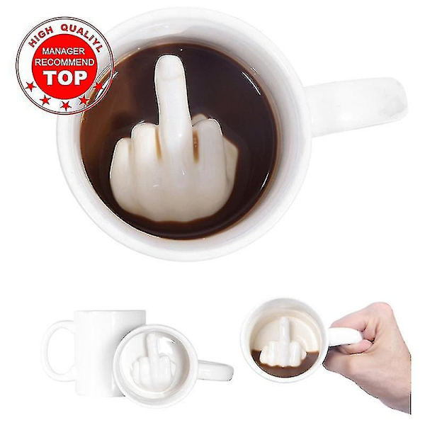 Kreativ design hvit fingerkopp 300 ml kapasitet