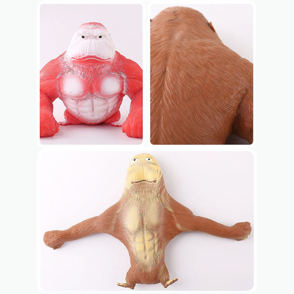 Simulering Gorilla Ape Stretchy Squish Antistress Squeeze Elastisk Monkey Toy 12*12 Blue