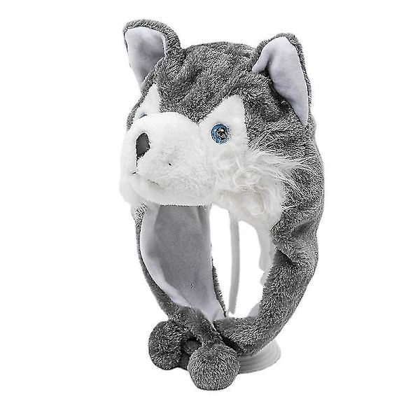 Husky Timber Wolf Plysdyr Vinterhue Varm Vinter (kort)