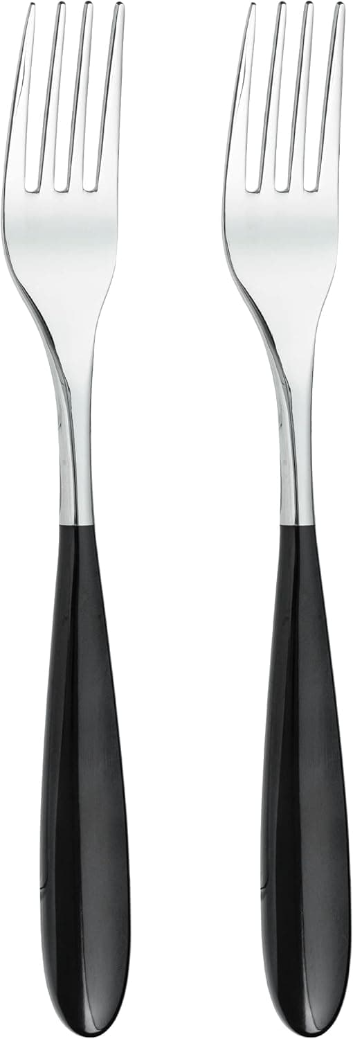 dessert gaffel, 18/10 rustfrit stål (sort/hvid) Black