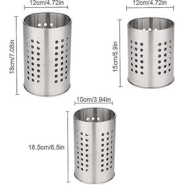 Rustfrit bestikholder til køkkenredskaber, køkkenredskabsholder, spisepindholder, rustfrit stål køkkenredskabsholder, brugt til at organisere