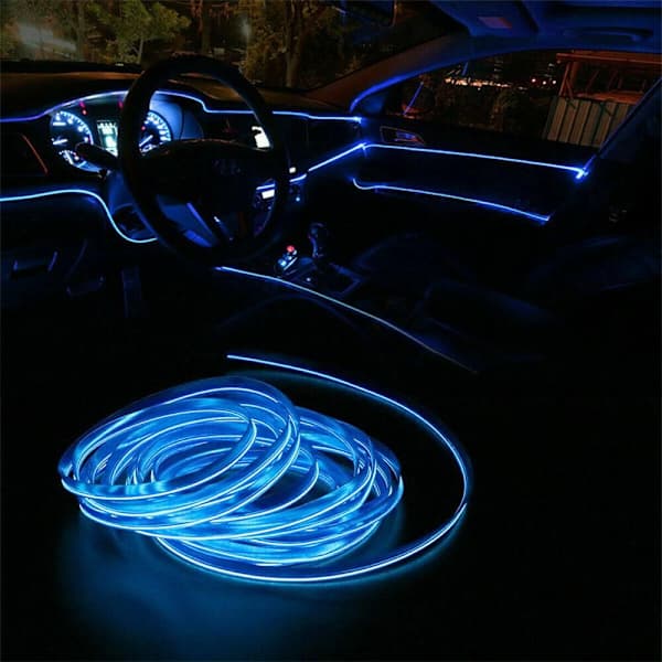 LED Dekorativ Lampa Bil Interiör Atmosfär Tråd RÖD USB-DRIVEN röd USB-Driven red