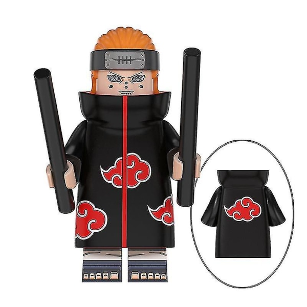 Naruto mursten legetøj Sæt med 8 tegneserie actionfigurer Minifigur byggeklodser legetøj WM2088