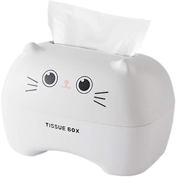 Ansiktsvävnadslåda, våtservettlåda Rektangulär vävnadsdispenser Pappershanddukslåda Cartoon Tissue Container För hemmakontor Bilvävnadsskydd Hotel Restaura