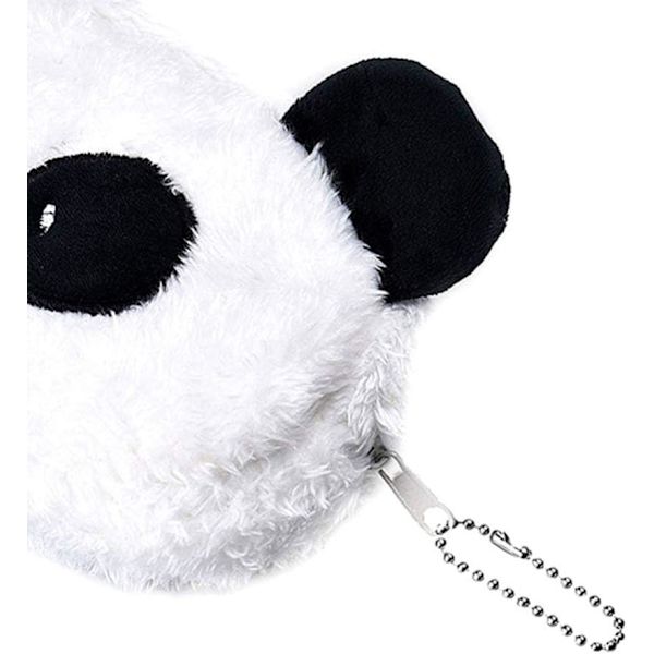 Söt Panda Pennfodral Cartoon Panda Pennväskor Plysch Studenter Pennväskor Bärbar Pennfodral Chic Växelficka för Elever Personal Flickan Användning