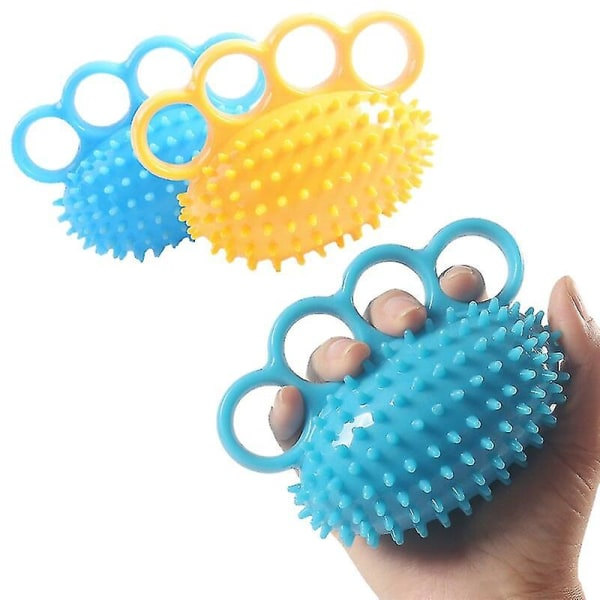 Finger Massager Fyra Finger Massage Kreativ Finger Avslappning Handövning Fitness Hem Yoga Övning Gul