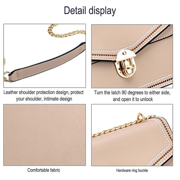 Crossbody skuldertaske til kvinder, håndtasker Light Khaki