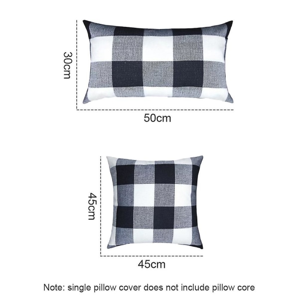 Rustika kuddfodral i lantlig stil, set med 2 dekorativa örngott i linne för soffa, stil 1 style1