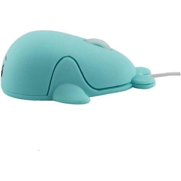 Trådbunden mus Cartoon mus Usb dator optisk mus ergonomisk design mus för PC laptop kontor flicka present(blå)(1st)
