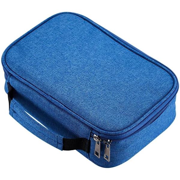 Pennfodral, 72 platser Multifunktionell Stor Kapacitet Pennor Fodral Pennpåse Wrap Färgpenna Hållare Organizer Stationery Väska (Blå)