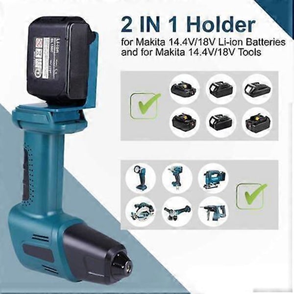 5 kpl 2 in 1 Työkalu- ja akun säilytysteline ripustin Makita 14.4V/18V