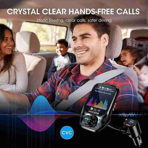 Bluetooth-kompatibel bil-FM-sender Mp3-afspiller håndradioadapter