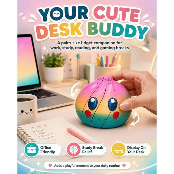 3D Dumpling Squishy Blind Box, Vridbar Fidget med Etui, Artikulerende Skrivebordsfigur, Håndflatestørrelse Stresslindrende Sensorisk Leketøy, Nyhetsgave