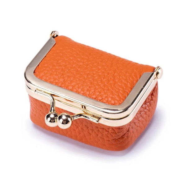 Ægte Læder Mini Smykkeskrin Orange