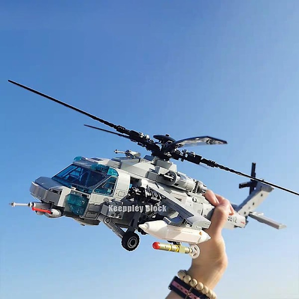 Sembo Block Helikoptre Jagerblokker Militærby Z-20 Utility Flymaskin Armépilotfigur Fly Byggeklosser Barn Lekermini J-15 Jager No Box KA50