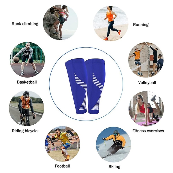 Benskydd för vader, set med vadstöd, smärtlindring för ben för män och kvinnor, lämplig för fitness Style 1