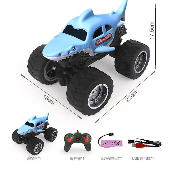 Megalodon Storm All-terrain Kauko-ohjattava Monster Truck Leluauton, 1:15 Skaala