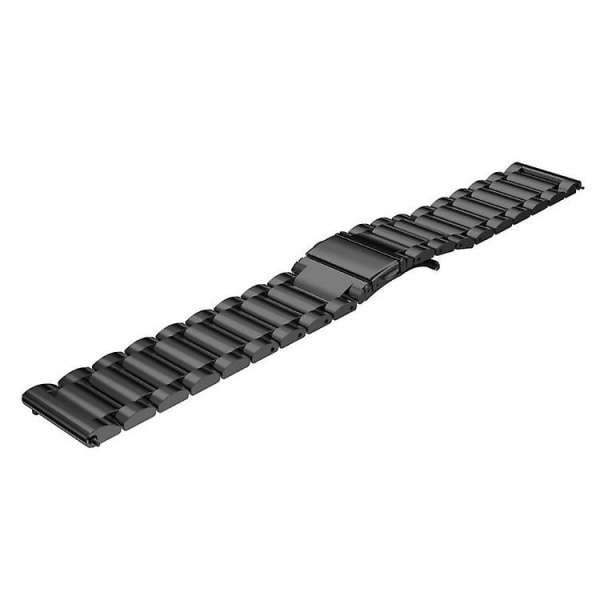 20mm Tre Bead Rostfritt Stål Klockarmband Ersättningsrem För Garmin Move Luxe/move Style/move 3/move Venu - Silver Black