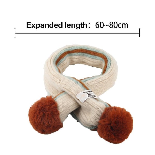 Barn Scarf Pojkar Flickor Vinter Varma Halsdukar Halsvärmare beige