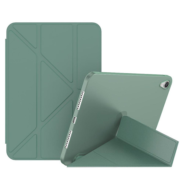 Magneettinen absorptio Origami Smart TPU + PU-nahkainen tablettikotelo iPad minille (2021) Midnight Green