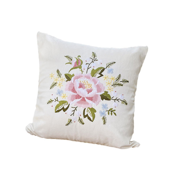 Broderikit för kudde, födelsedagspresent, gör-det-själv-handarbete med mönster, heminredning, kuddfodral, ofärdigt för vuxna - yuyu F 44cm x 44cm