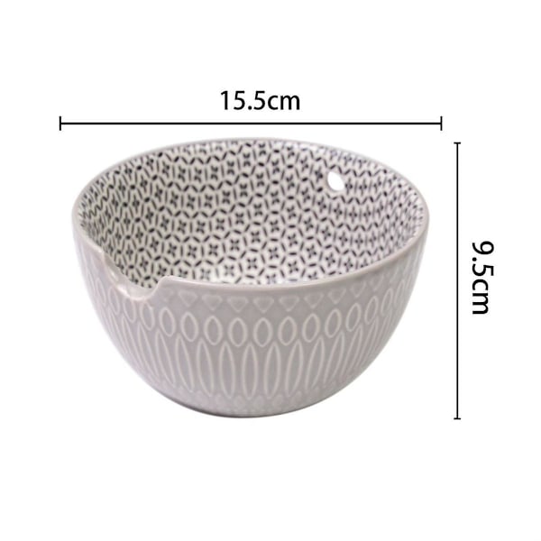 Virkatun kulho käsintehty lisävaruste keraaminen lankakulho tyttöystävälle ystäville beige Light Gray 15.5cmx9.5cm