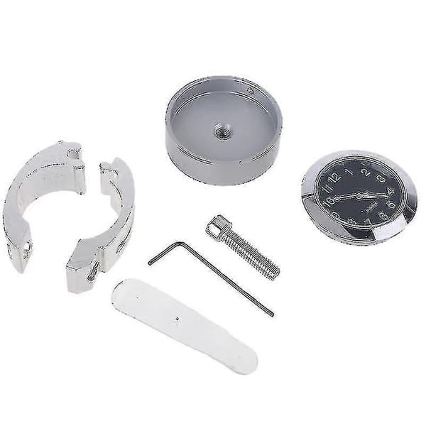 Selvlysende Ur Motorcykel Aluminiumlegering Urskive Mini Til Montering Cykel Aoba Silver