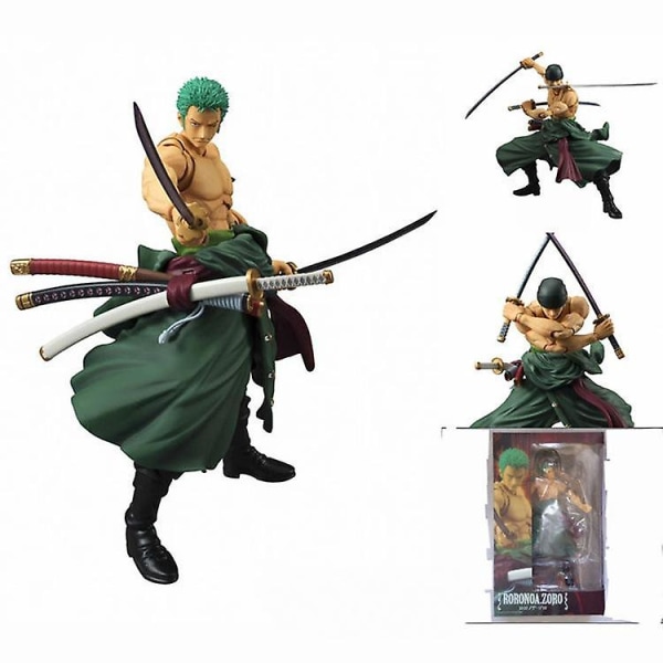 Anime Figur One Piece Zoro Actionfigur Roronoa Zoro Figur Skulptur Dekoration Statue Dukke Model Samleobjekt Legetøjsfigur 18cm