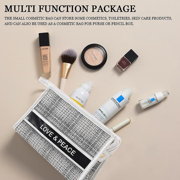 Makeup taske til pung Kosmetik tasker til kvinder  pung  Make up taske til rejser White