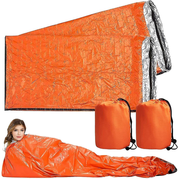 4x Udendørs Emergency Termisk Vandtæt Sovepose Camping Survival Bivvy Sack