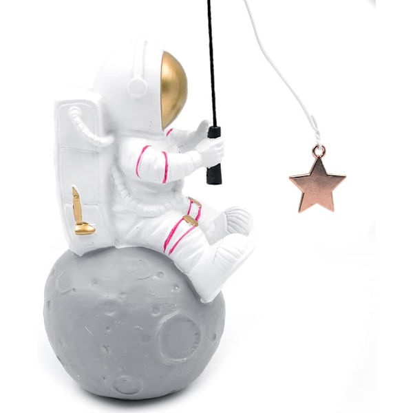 Astronaut Figurine Skulptur Rymdman Staty Skrivbordstillbehör Barn Pojkar Sovrumsdekor Astronaut Tema Dekoration Prydnad